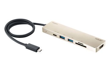 Aten Usb-C Multiport Mini Dock With Power Pass-Through