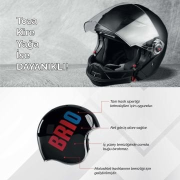 Brio Motosiklet Kask İçi, Kask Camı Temizleme Spreyi 200Ml