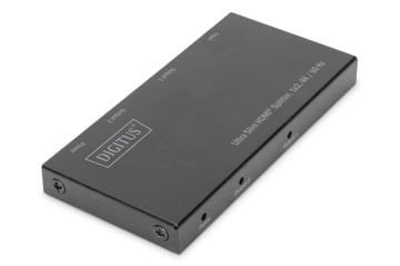 Assmann Digitus Ultra İnce 2 Portlu Hdmı Çoklayıcı, 4K/60Hz Hdr, Hdcp 2.2, 18 Gbps, Elektrik Beslemesi Micro Usb