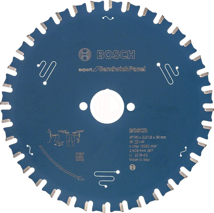 Bosch Daire Testere Bıçağı Expert For SandwichPanel 190x30 mm 36 Diş - 2608644367