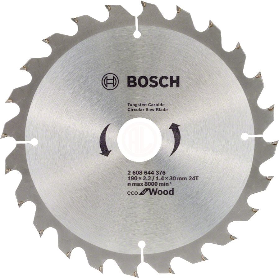 Bosch Daire Testere Bıçağı Eco For Wood 190x30 mm 24 Diş (1 Adet) - 2608644376