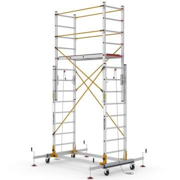Çağsan Telesafe İki Parçalı Alüminyum İskele 2x8 Basamaklı - S004_XL_FP