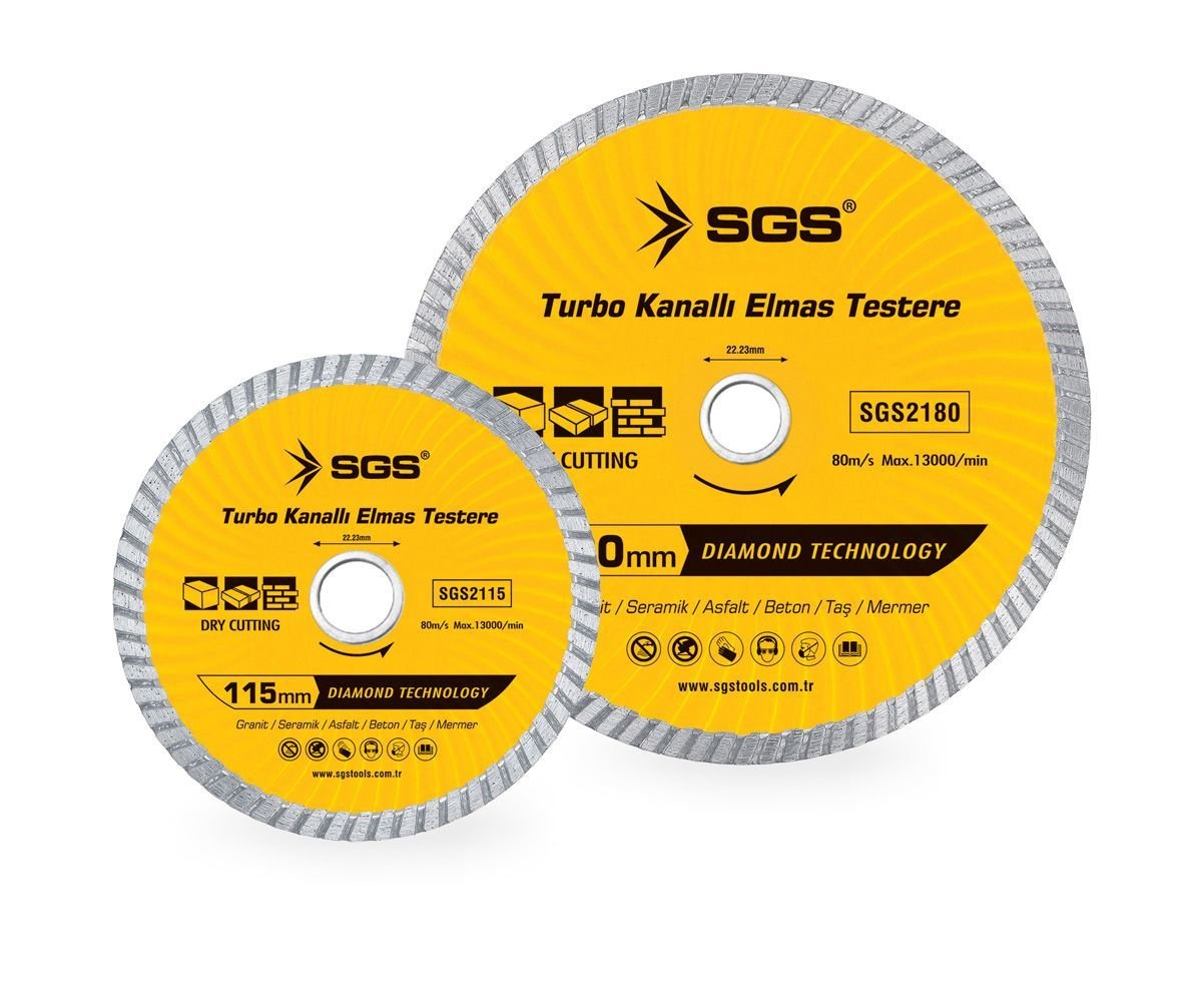SGS 2180 Turbo Kanallı Elmas Testere (180Mm)