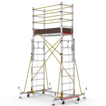 Çağsan Telesafe XL İki Parçalı Alüminyum İskele 2x8 Basamaklı - S004_XLN