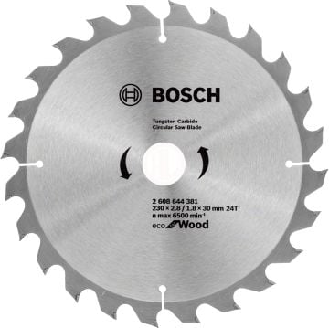Bosch Daire Testere Bıçağı Eco For Wood 230x30 mm 24 Diş - 2608644381