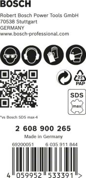 Bosch Kırıcı Delici Uç SDS-Max-8X Expert 20x320 mm (5 Adet) - 2608900265
