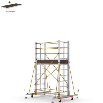 Çağsan Telesafe XL İki Parçalı Alüminyum İskele 2x10 Basamaklı - S005_XLN