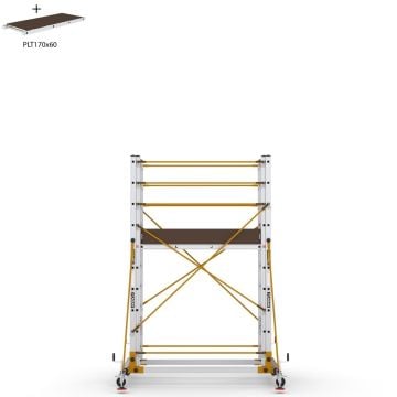 Çağsan Telesafe XL İki Parçalı Alüminyum İskele 2x10 Basamaklı - S005_XLN
