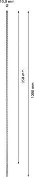 Bosch Kırıcı Delici Uç SDS-Plus-7X Expert 10x1000 mm (1 Adet) - 2608900104