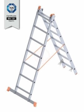 Saraylı A Tipi Endüstriyel Merdiven Sürgülü 2x7 Basamaklı 386 Cm