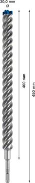 Bosch Kırıcı Delici Uç SDS-Plus-7X Expert 30x450 mm (1 Adet) - 2608900155