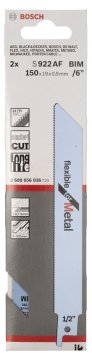 Bosch Panter Testere Bıçağı Flexible For Metal S 922 AF 150 mm (2 Adet) - 2608656036