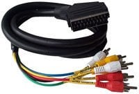 Assmann Audio Video Kablosu, 1.5 Mt, Scart Erkek (21 Pin) Konnektör 6 X Cinch Erkek