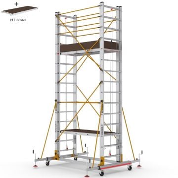 Çağsan Telesafe XL İki Parçalı Alüminyum İskele 2x15 Basamaklı - S008_XLN