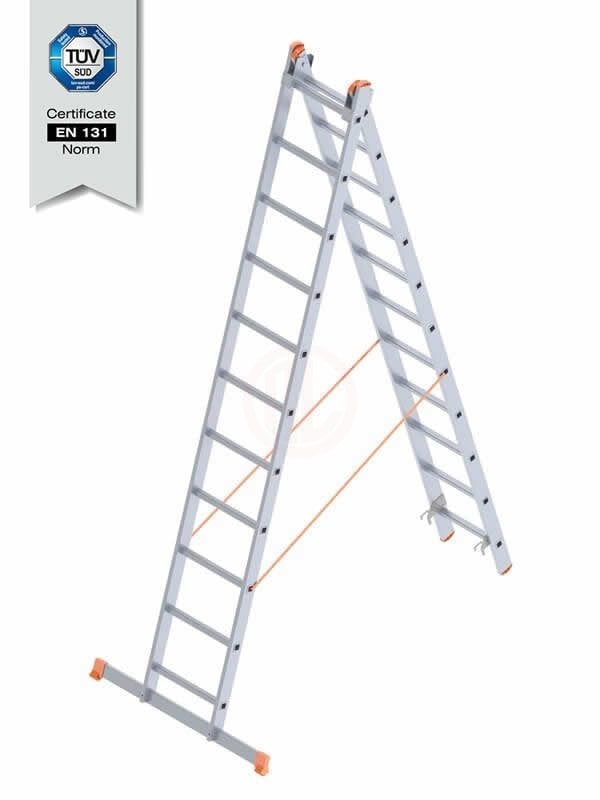 Saraylı A Tipi Endüstriyel Merdiven Sürgülü 2x11 Basamaklı 602 Cm