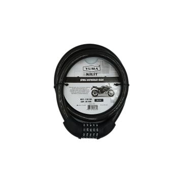 Yuma Kilit Motosiklet Kilidi Şifreli 20 Mm 120 Cm
