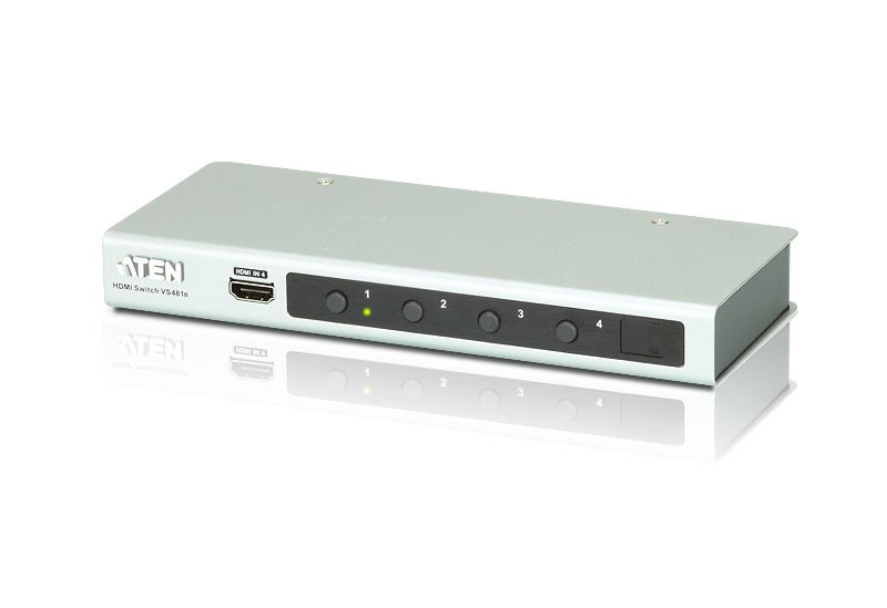 Aten 4 Port 4K Hdmı Switch, 4 Giriş - 1 Çıkış, Uzaktan Kumanda Ürünle Birlikte Gelmektedir