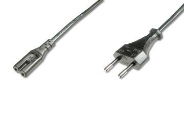 Assmann Mains Güç Kablosu, Euro C7 Erkek Euro C7 Dişi, 1.80 Mt, H03Vvh2-F 2G 0.75Qmm