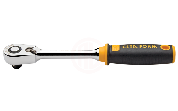 Ceta Form 3/8 İnç Düğmeli Cırcır Kolu (Kompakt Kafa)