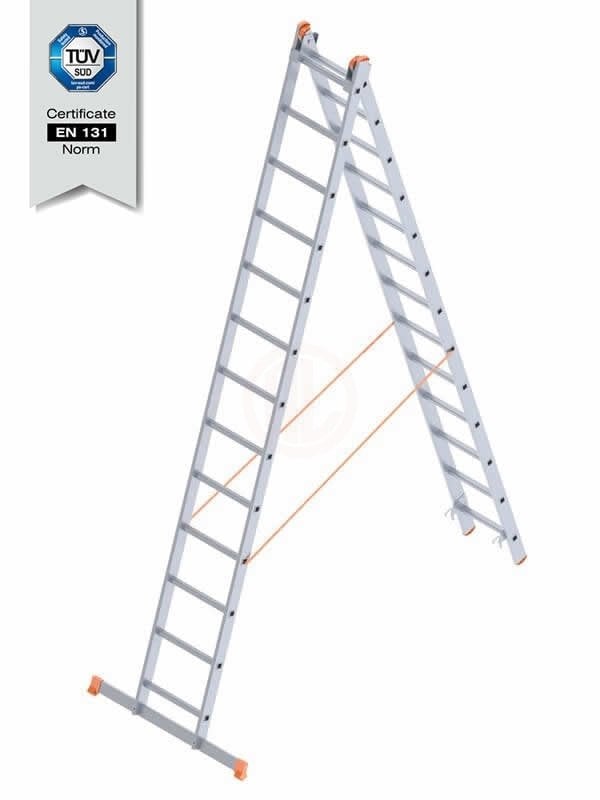 Saraylı A Tipi Endüstriyel Merdiven Sürgülü 2x13 Basamaklı 710 Cm