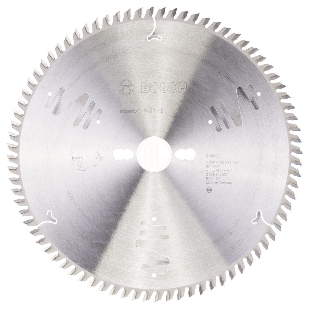Bosch Daire Testere Bıçağı Expert For Wood 250x30 mm 80 Diş (3,2/2,2 mm) - 2608642507