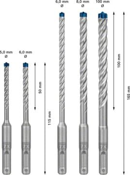 Bosch Kırıcı Delici Uç SDS-Plus-7X Expert Set (5 Parça) (5/6/6/8/10 mm) - 2608900197
