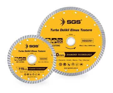 SGS 2250 Turbo Delikli Elmas Testere 115Mm