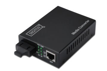 Assmann Digitus Media/Rate Converter, 10/100/1000Base-T - 1000Base-Sx (Multimode 0.55 Km, Sc)