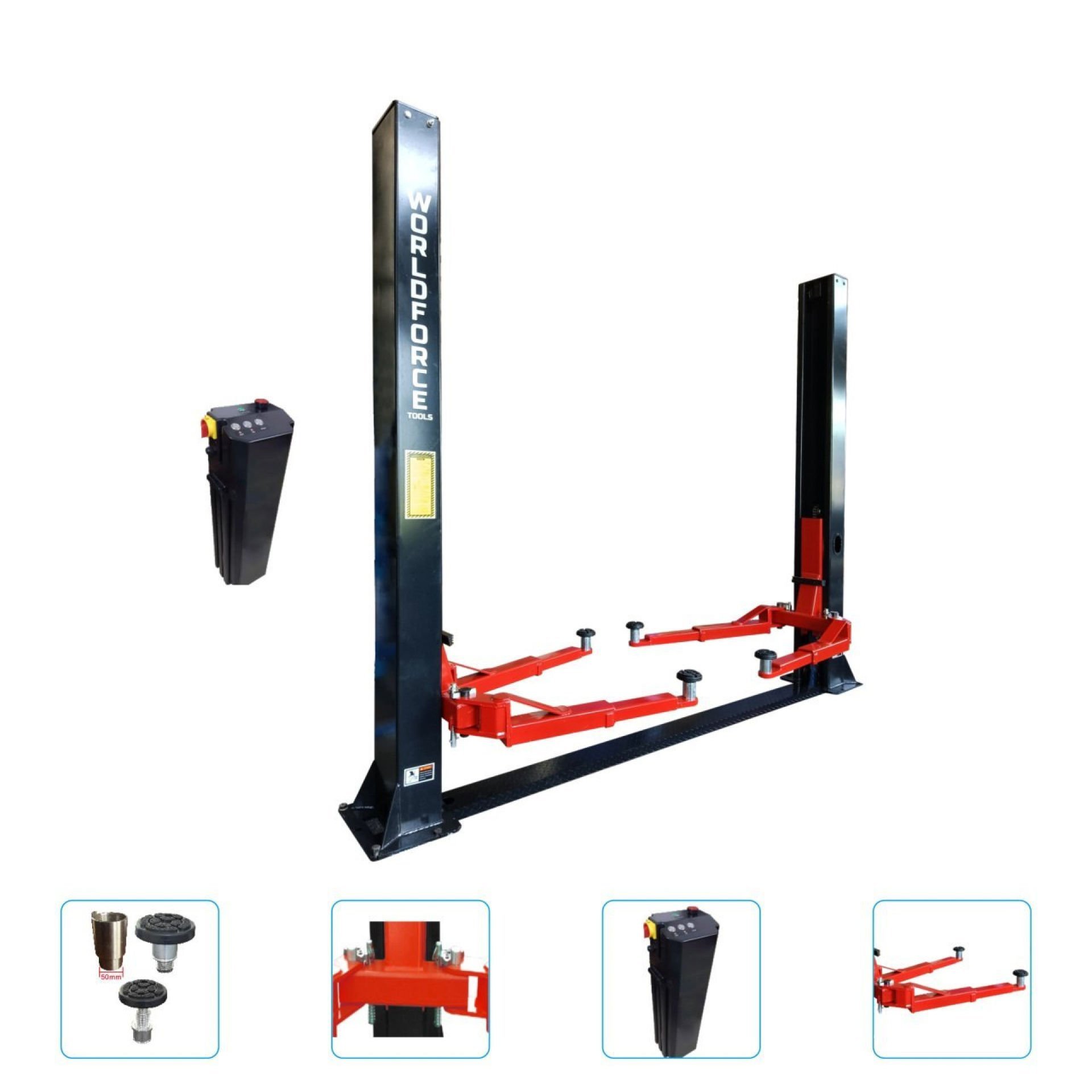 Worldforce Hidrolik Lift İki Sütunlu 4 Ton 380/220V Tam Otomatik