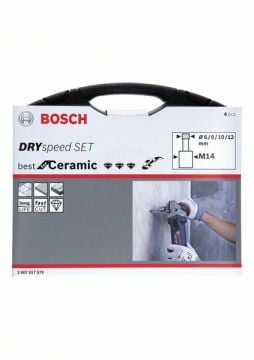 Bosch Kuru Elmas Delici Uç DrySpeed Best For Ceramic Set (4 Parça 6-8-10-12 mm) - 2607017579