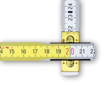 Bmi 9142 Ahşap Kırma Metre Gizli Perçin 2 Metre Sarı-Beyaz 10 Kademe