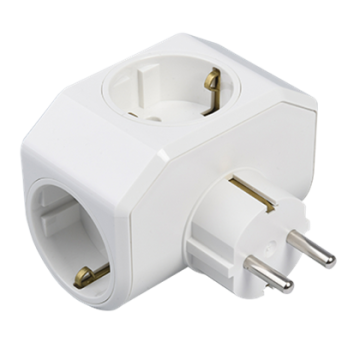 Viko Yonca Plus Beyaz Üçlü Topraklı Priz - 90303003