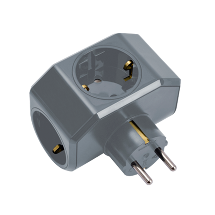 Viko Yonca Plus Gri Üçlü Topraklı Priz - 90303005