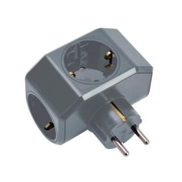 Viko Yonca Plus Gri Üçlü Topraklı Priz - 90303005