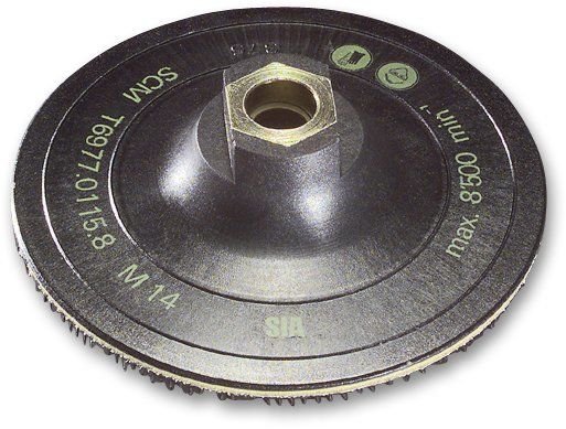 Sia Rotasyon Zımpara İçin Destek Taban SCM Disk M14 Ø115 mm Sert