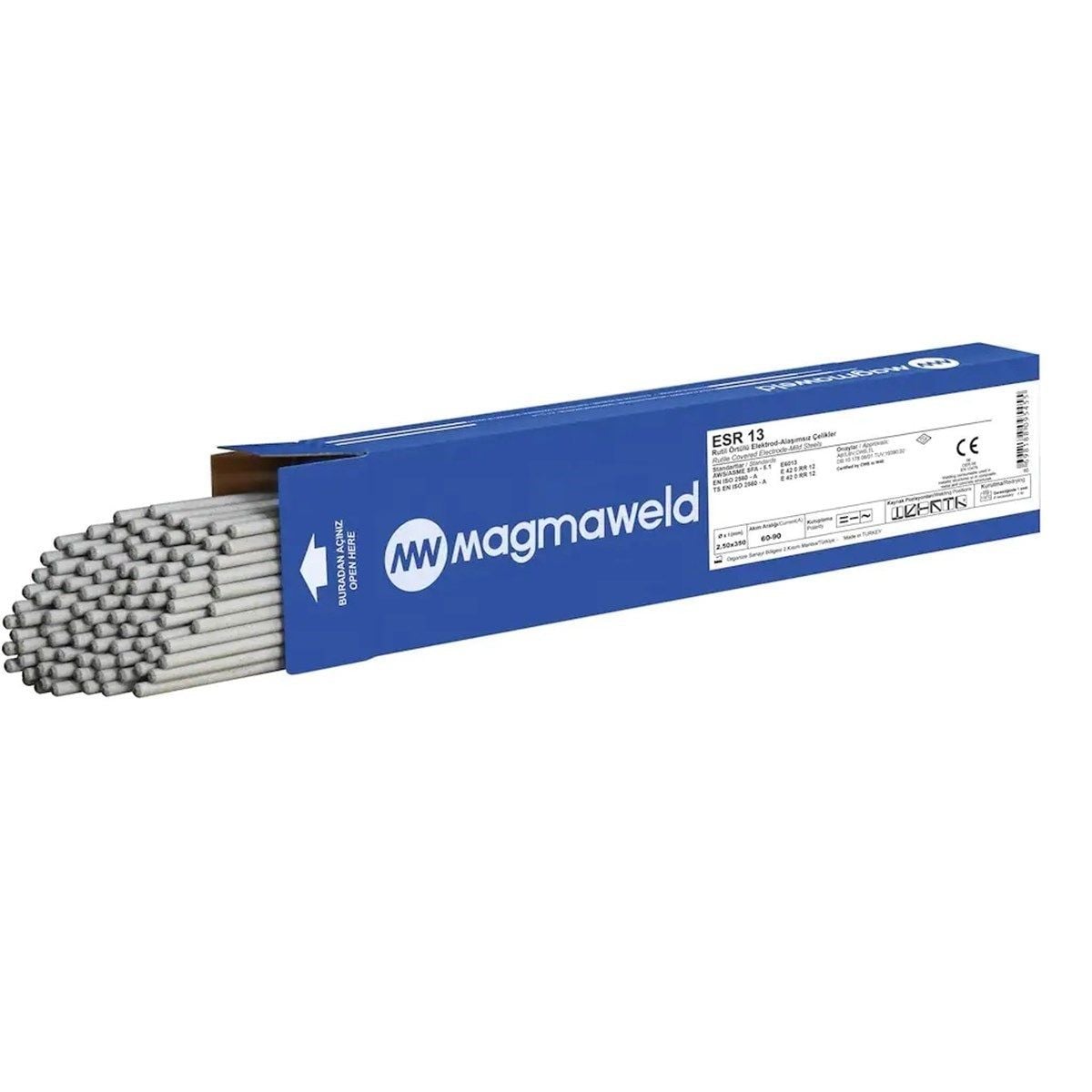 Magmaweld Örtülü Rutil Bazik Elektrod Esb 48 2,50X350 Mm (1 Paket/90 Adet)