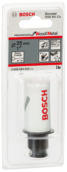 Bosch Metal Ve Ahşap Delik Açma Testeresi 25 Mm Progressor Metal Ve Ahşa - 2608584620