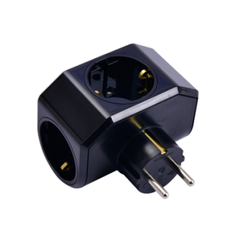 Viko Yonca Plus Siyah Üçlü Topraklı Priz - 90303004