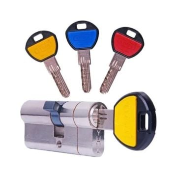 Yuma Kilit Plastik Kafalı Bilyalı Barel 6 Pim Çelik Kapı Set