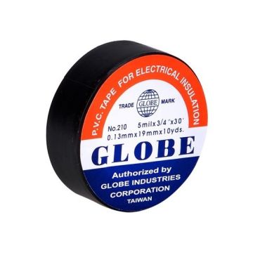 Globe İzole Bant Siyah 0,13 Mm X 19 Mm X 10 Yds