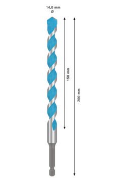 Bosch Expert Çok Amaçlı Matkap Ucu Hex-9 Multi Construction 14x200 Mm - 2608902359