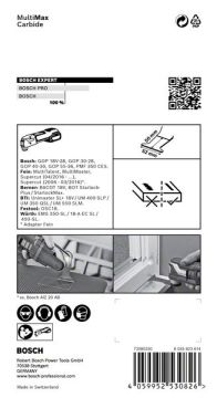 Bosch Starlock Aksesuarı / Expert StarlockPlus Testere Ucu MM PAII52APIT (1 Adet) - 2608900030