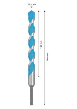Bosch Expert Çok Amaçlı Matkap Ucu Hex-9 Multi Construction 16x200 Mm - 2608902361