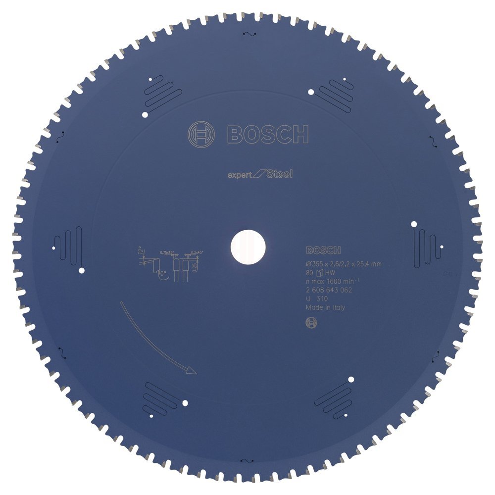 Bosch Daire Testere Bıçağı Expert For Steel 355x25,40 mm 80 Diş - 2608643062
