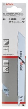 Bosch Panter Testere Bıçağı Basic For Metal S 918 BF 150 mm (2 Adet) - 2608651821