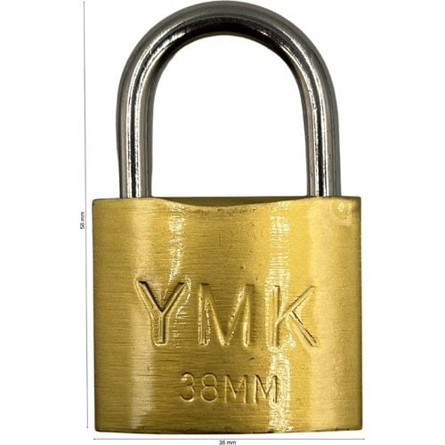 Yuma Kilit Ymk Eko Döküm Kısa Kancalı Asma Kilit Sarı 38 Mm