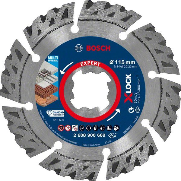 Bosch X-Lock Elmas Kesme Diski Expert BFUniversa 115 mm - 2608900669