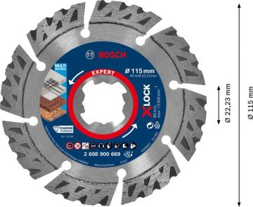 Bosch X-Lock Elmas Kesme Diski Expert BFUniversa 115 mm - 2608900669
