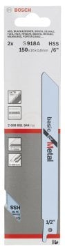 Bosch Panter Testere Bıçağı Basic For Metal S 918 AF 150 mm (2 Adet) - 2608651944