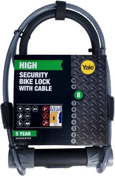 Yale Kilit Yüksek Güvenlikli Kablolu U Kilit - YUL2C/13/230/1